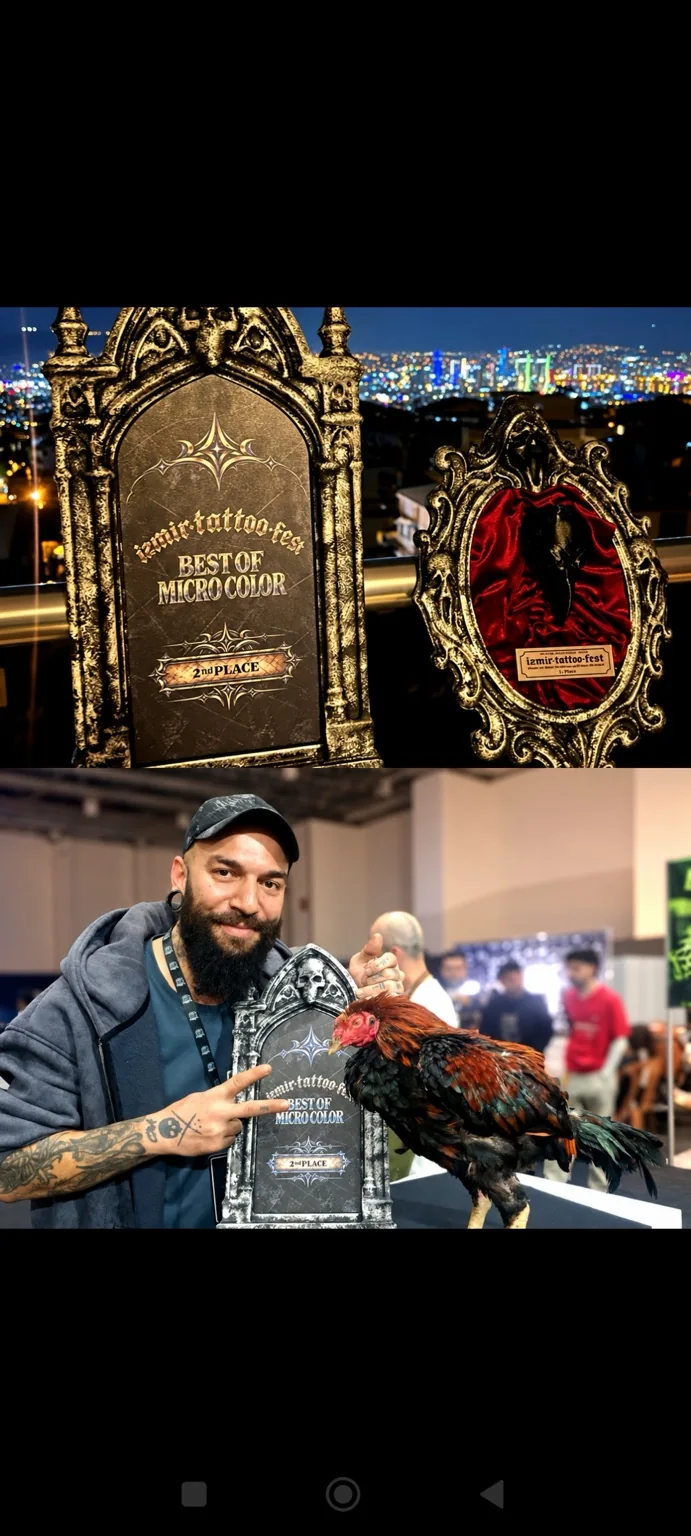 İzmir Tattoo Fest Best of Micro Color 2nd Place ödülü